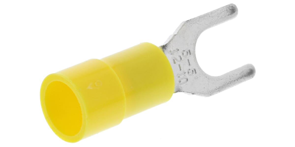 Product image for Yellow M5 spade terminal,4-6sq.mm wire