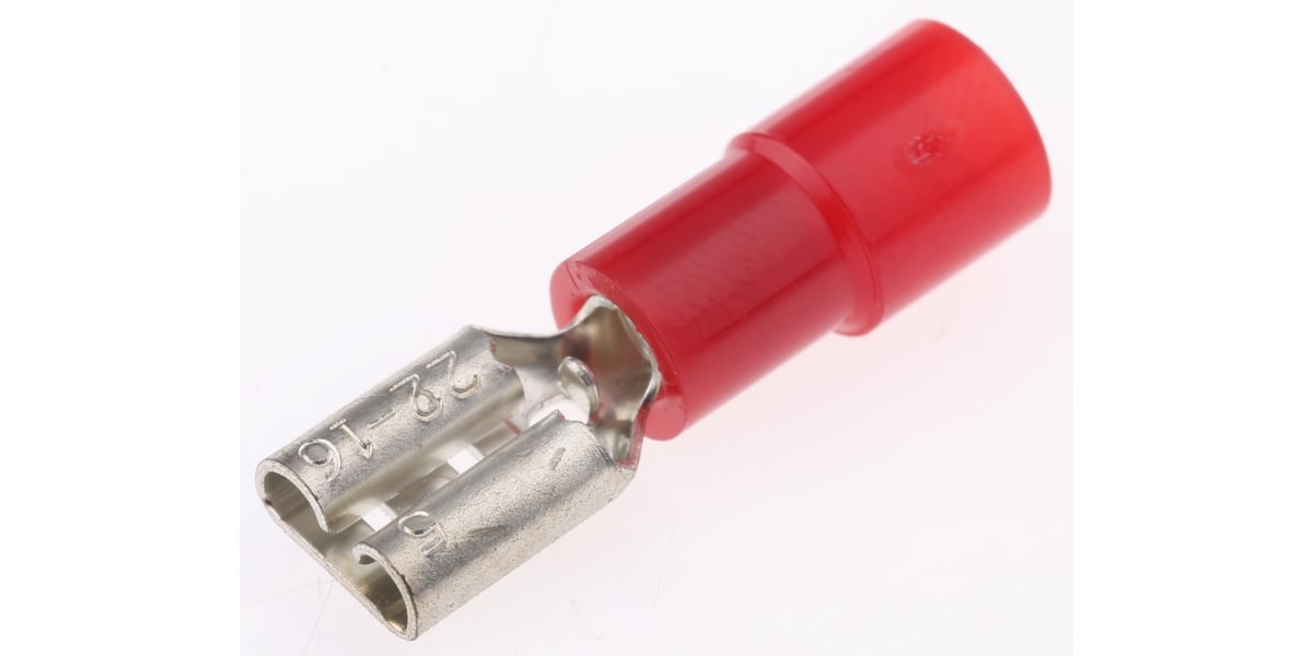 Product image for Red female receptacle,4.8Wx0.5mmT