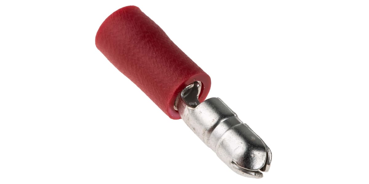 Product image for Red male bullet connector terminal,4mm