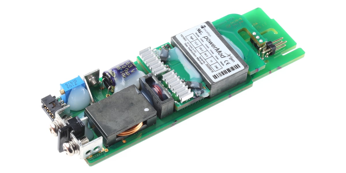 Product image for Excelsys, 240W Embedded Switch Mode Power Supply SMPS, 15V dc, Enclosed