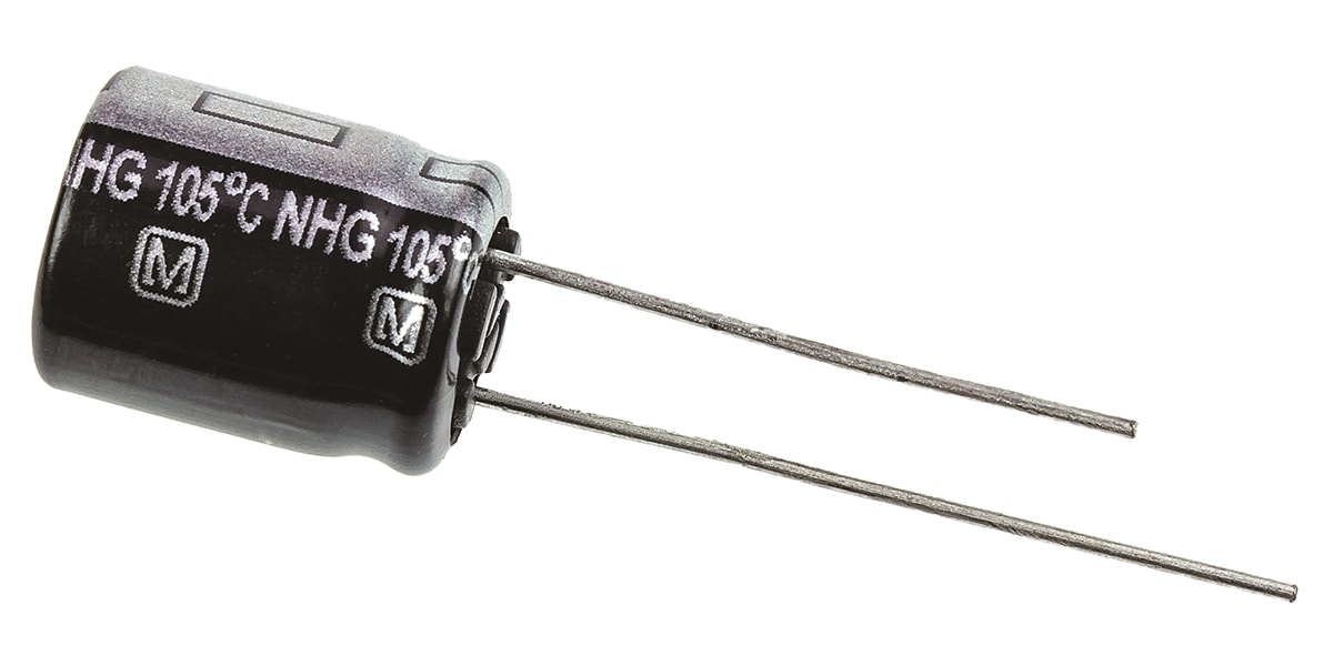 Product image for NHG min Al electrolytic cap 100uF 63V