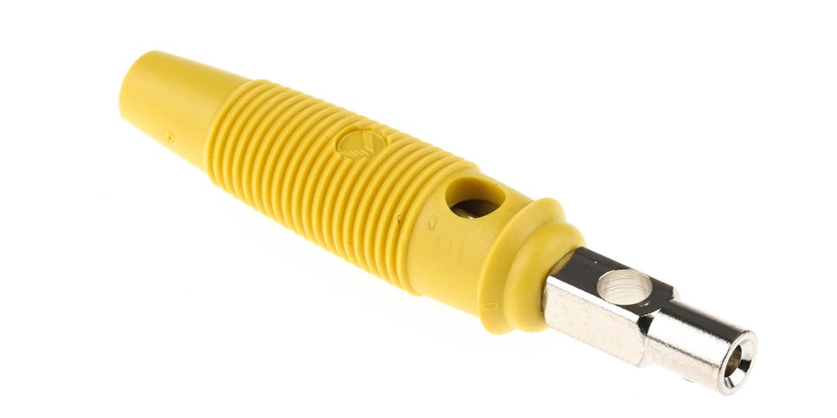 Product image for Yellow bunch pin plug screw termination