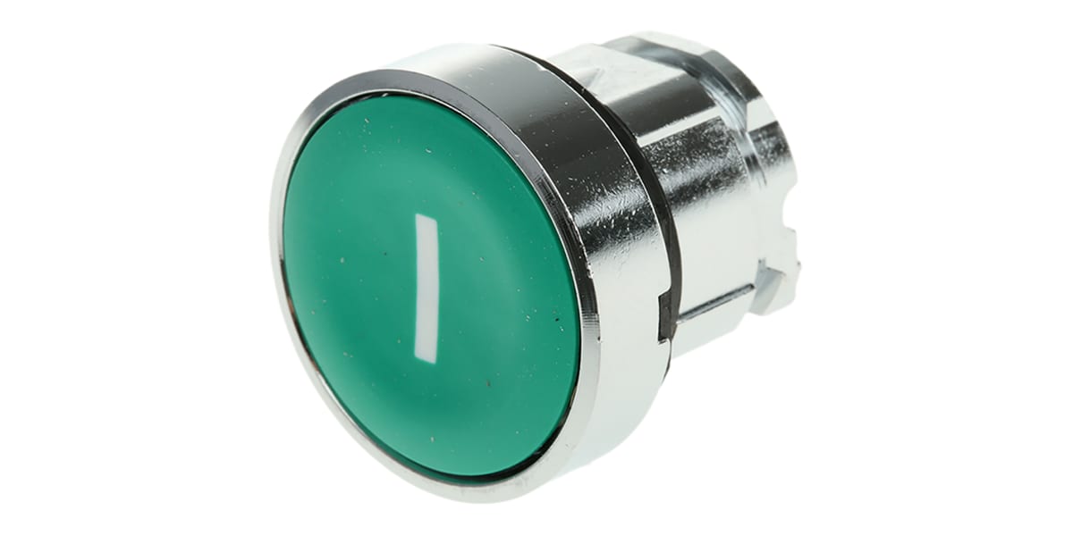 Product image for Pushbutton Operator, 22mm, ""I"", green