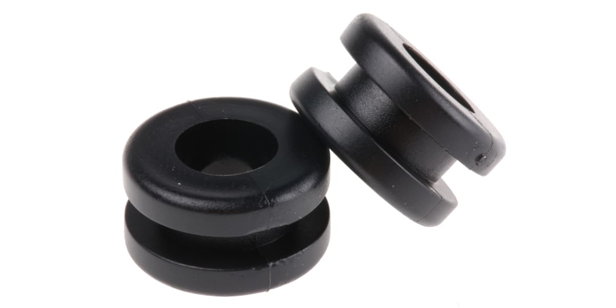 Product image for PVC Black grommet 15.5mm Bag 100