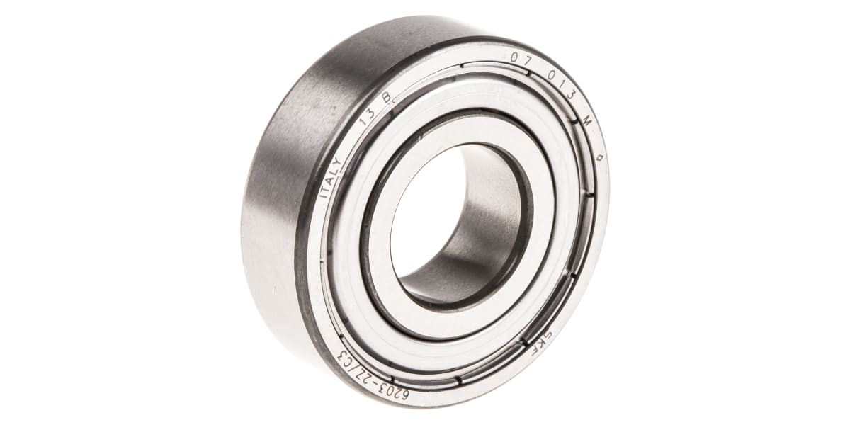 Product image for Bearing, ball, shield, 17mm ID, 40mm OD