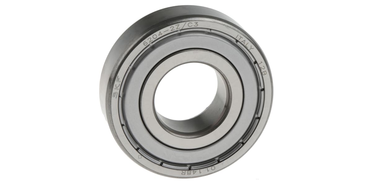 Product image for Bearing, ball, shield, 20mm ID, 47mm OD
