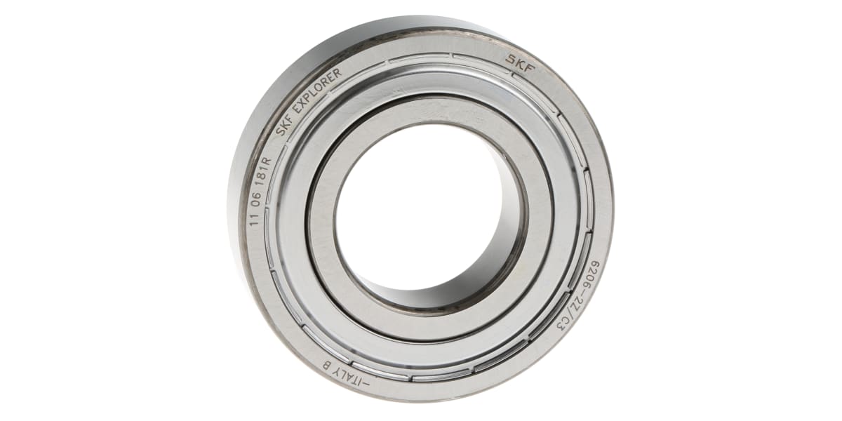 Product image for Bearing, ball, shield, 30mm ID, 62mm OD