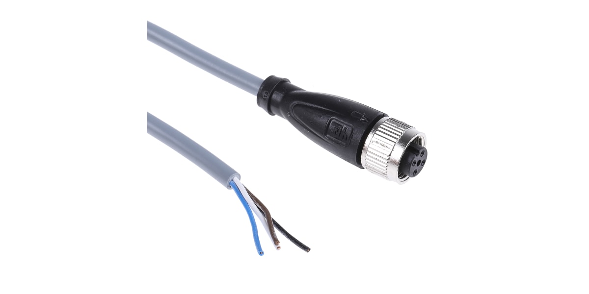 Product image for 4-PIN M12 STRAIGHT WITH 2M PVC CABLE