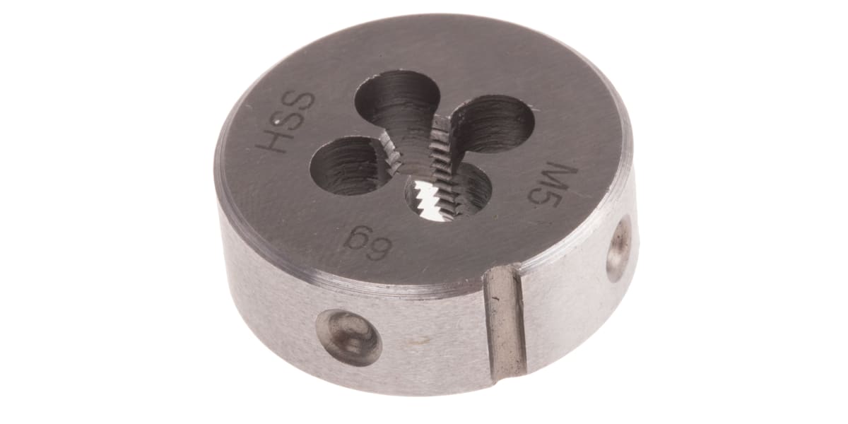 Product image for DIN HSS steel die,M5 0.8mm pitch, 25x9mm