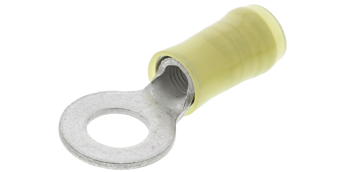 Product image for RING TERMINAL, PIDG, YELLOW,AWG 12-10,M6