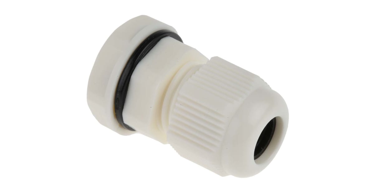 Product image for Wht Nylon Roundtop IP68 Cable Gland,M12