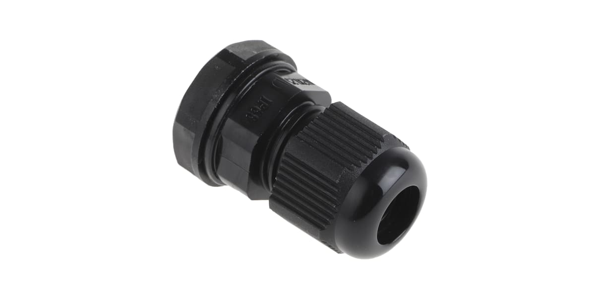 Product image for IP68 Black Nylon Gland, M12, 3-6.5mm