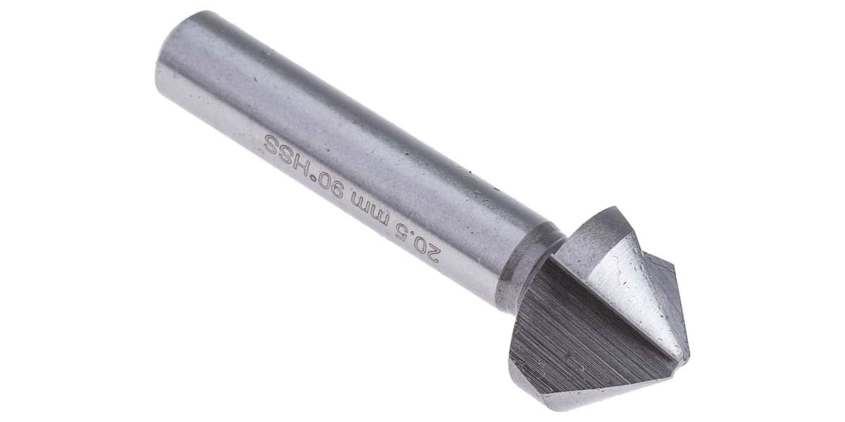 Product image for 90deg 3 flute countersink,20.5mm dia