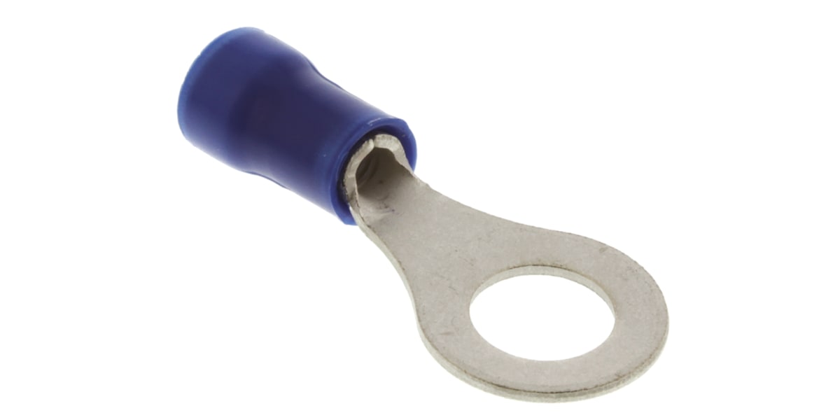 Product image for Ring terminal, PLASTI-GRIP, blue, M6