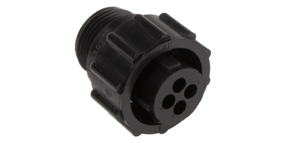 Product image for TE Connectivity Connector, 4 Contacts, Cable Mount
