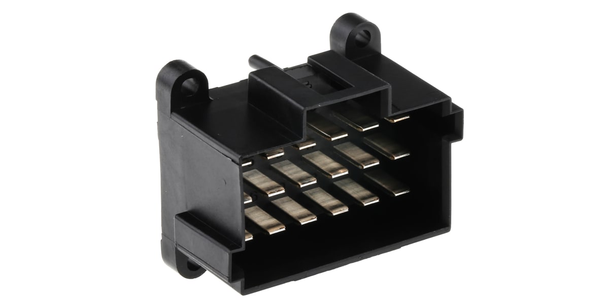 Product image for MCP 2.8 18 way PCB plug header, black