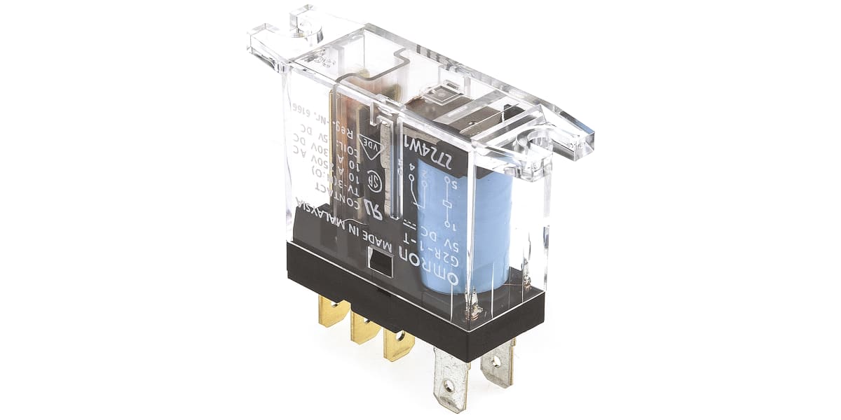 Product image for SPDT QUICK CONNECT RELAY,10A 5VDC COIL