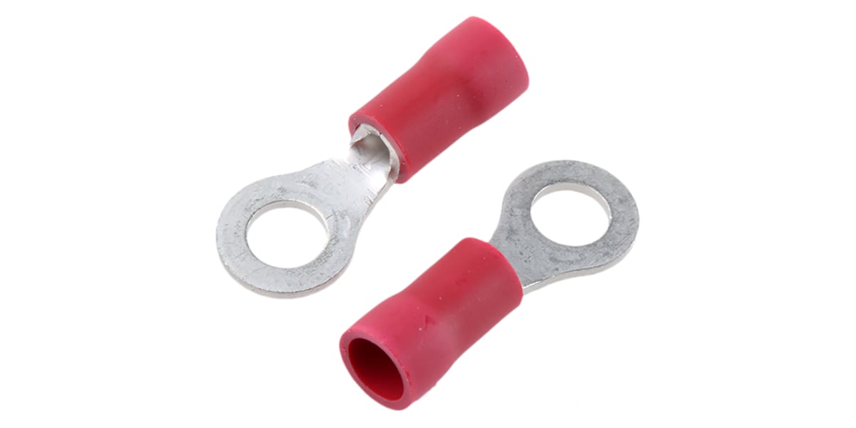 Product image for CRIMP TERMINAL RING RED 22-16AWG 4MM