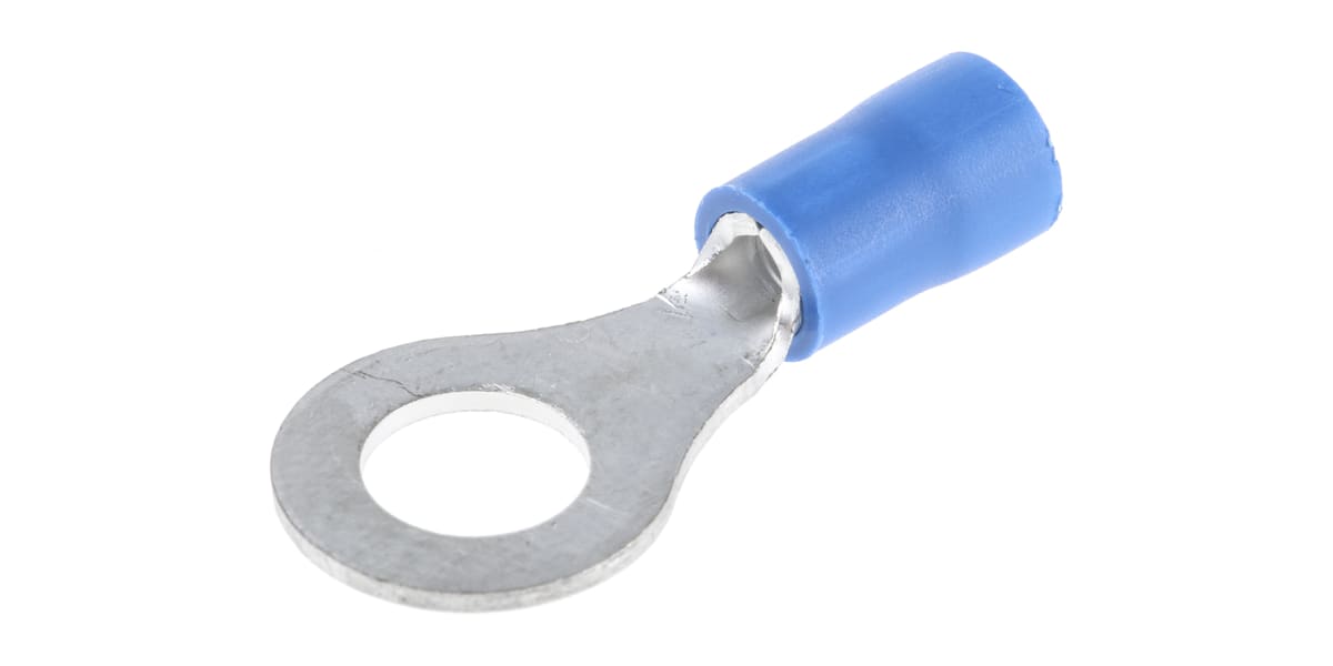 Product image for CRIMP TERMINAL RING BLUE 16-14AWG 6MM