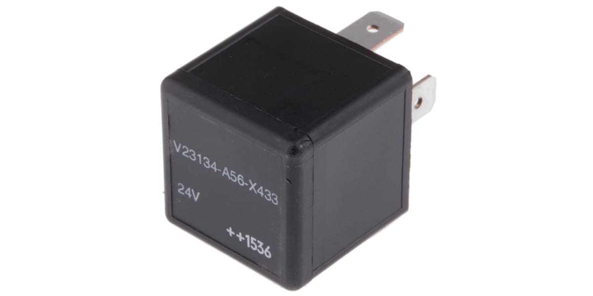 thumbnail interactive-video image 1 of Tyco Electronics F4 Automotive Power Relay - 12VDC, 40A, 4-Pin - V23134-B59-X224 - Made In Portugal 1 of 5