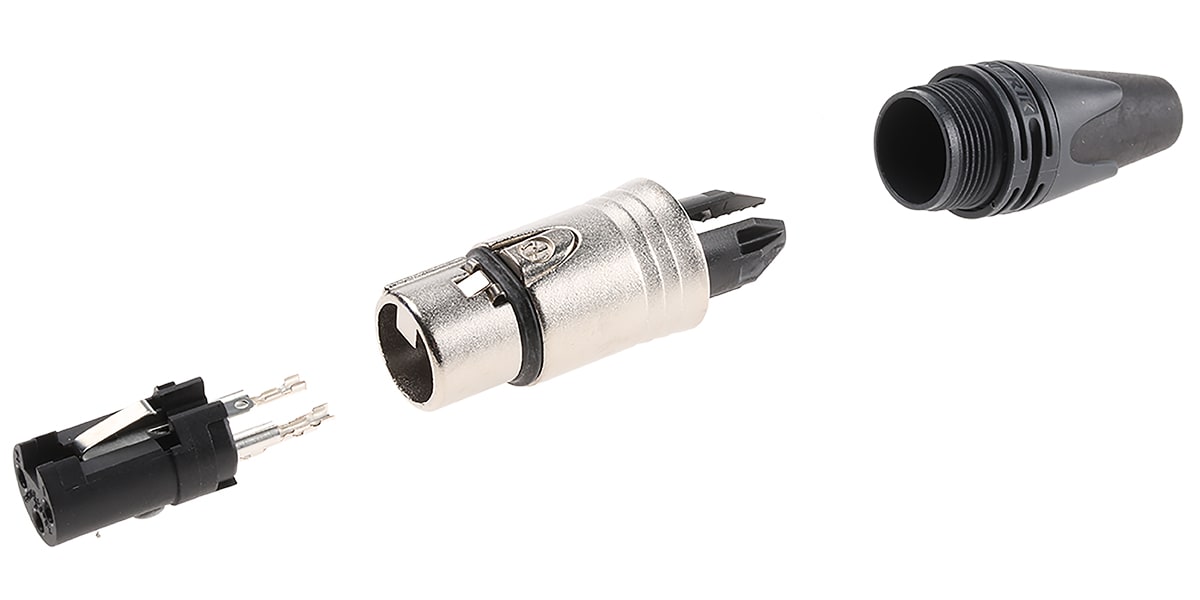 Product image for 3 POLE CRIMP XLR CABLE CONNECTOR -FEMALE