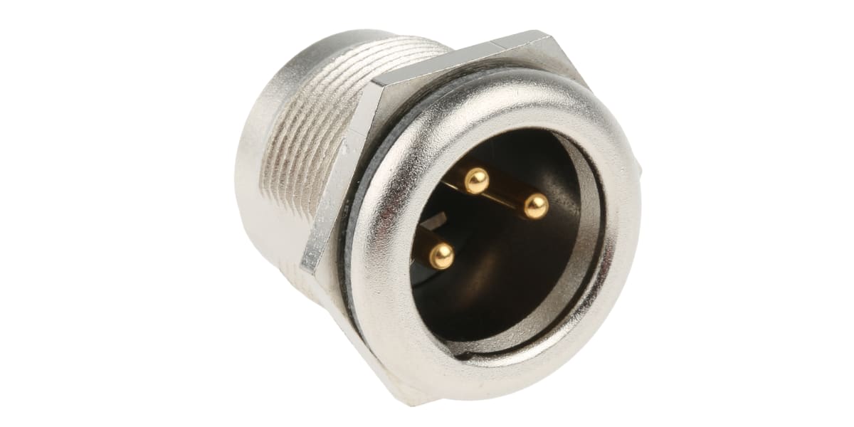 Product image for 3 POLE HEAVY DUTY IP65 XLR CHASSIS PLUG