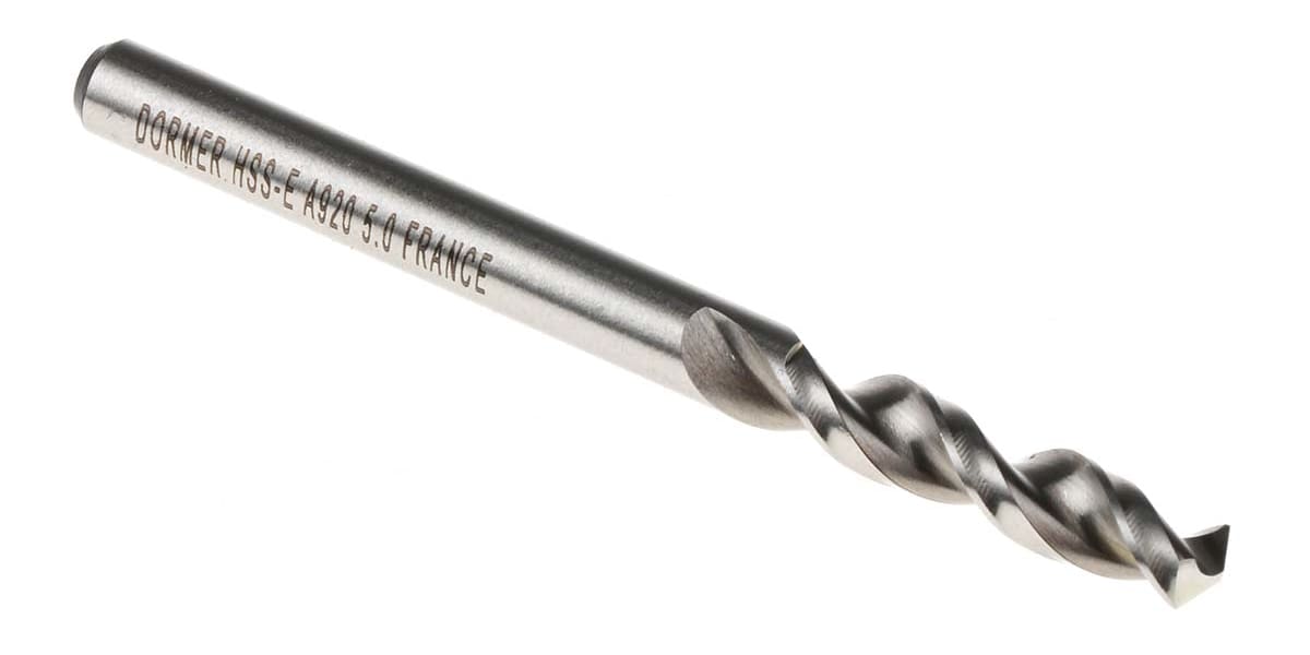 Product image for Dormer HSCo Twist Drill Bit, 5mm x 62 mm