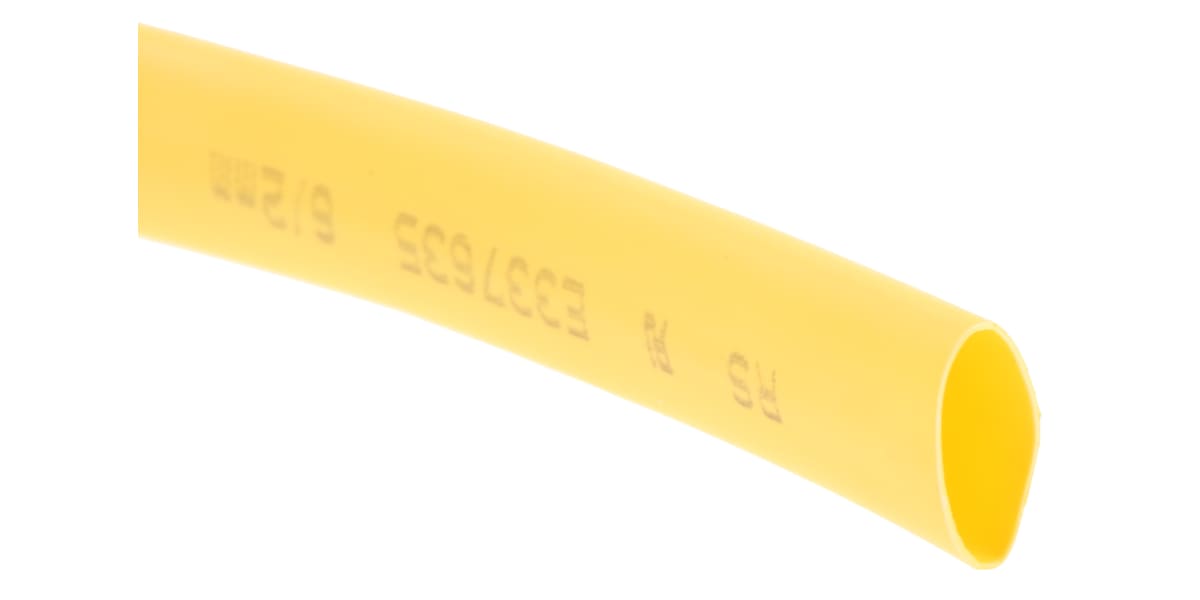 Product image for Yellow heatshrink tube 6/2mm i/d