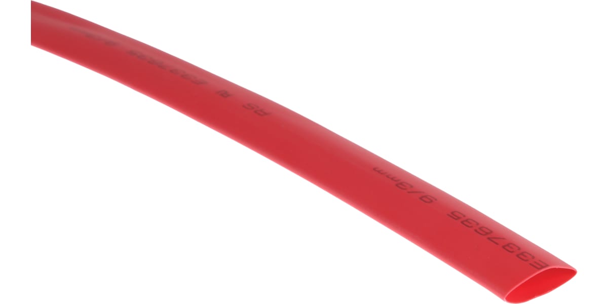 Product image for Red heatshrink tube 9/3mm i/d