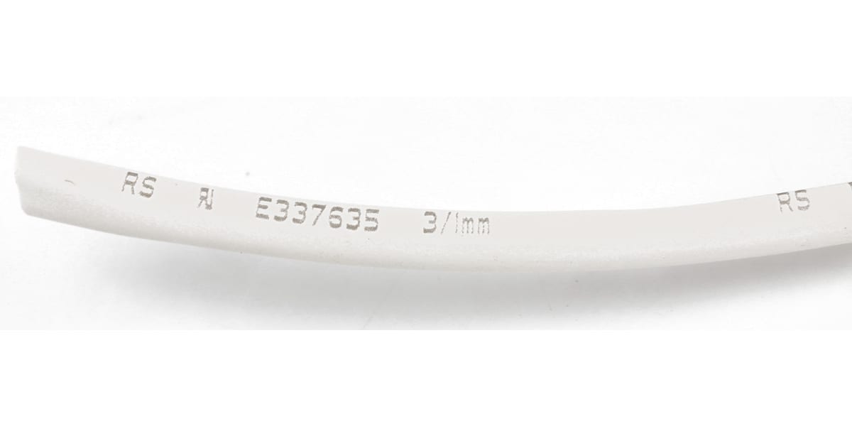 Product image for White heatshrink tube 3/1mm i/d