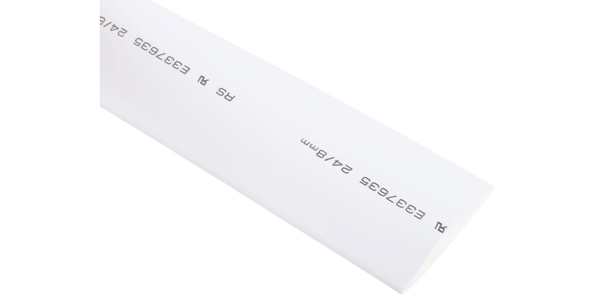 Product image for White heatshrink tube 24/8mm i/d