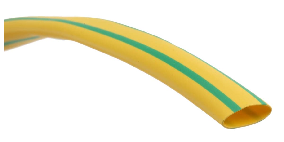 Product image for Green/yellow heatshrink tube 6/2mm i/d