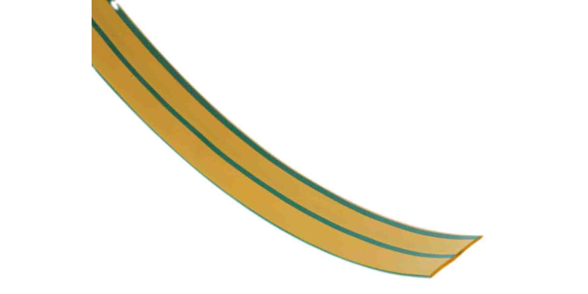 Product image for Green/yellow heatshrink tube 12/4mm i/d