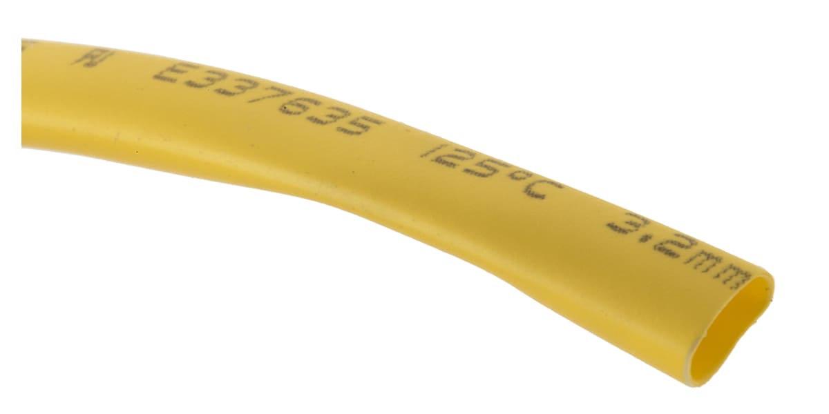 Product image for Yellow low shrink temp tube 3.2mm i/d