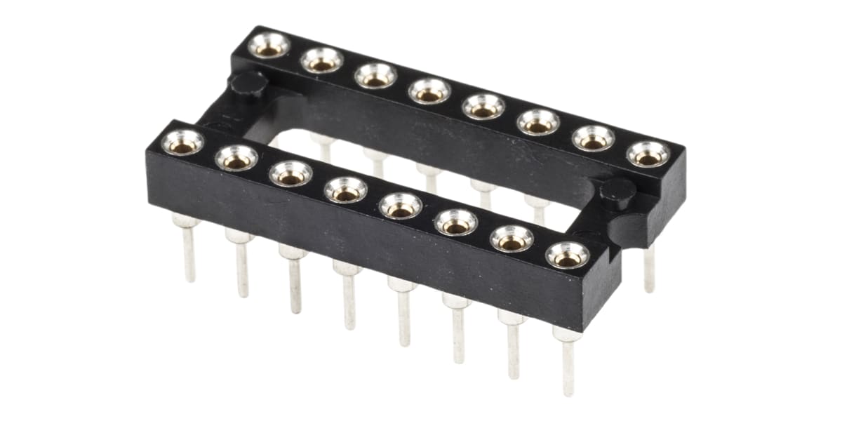 Product image for 16W DIL SOCKET OPEN FRAME SOLDER