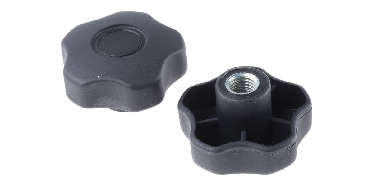 Product image for STAR KNOB WITH STEEL INSERT,M12X18,60?