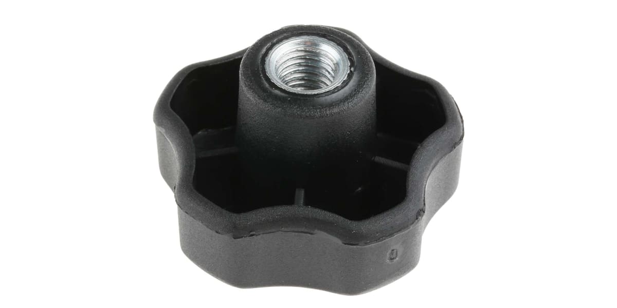 Product image for Star Knob,Steel Thru Insert,M10x15,50dia