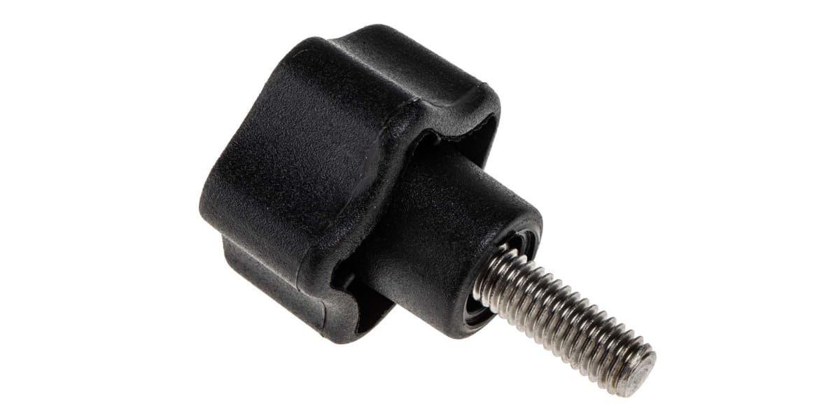 Product image for Star Knob with S/S Stud,M6x15,28dia
