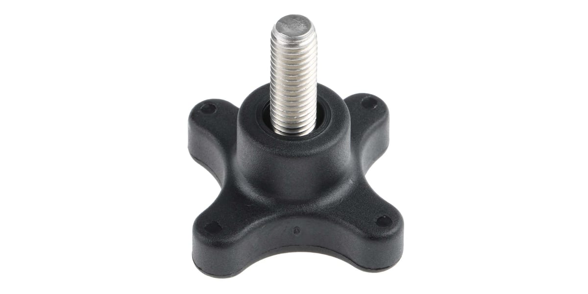 Product image for Cross Knob with S/S Stud,M10x25,60dia