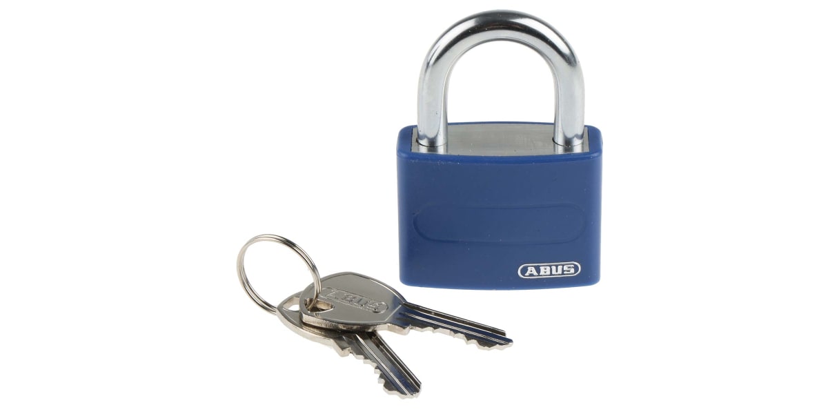 Product image for BLUE PLASTIC COATED ALU  PADLOCK KA 6402