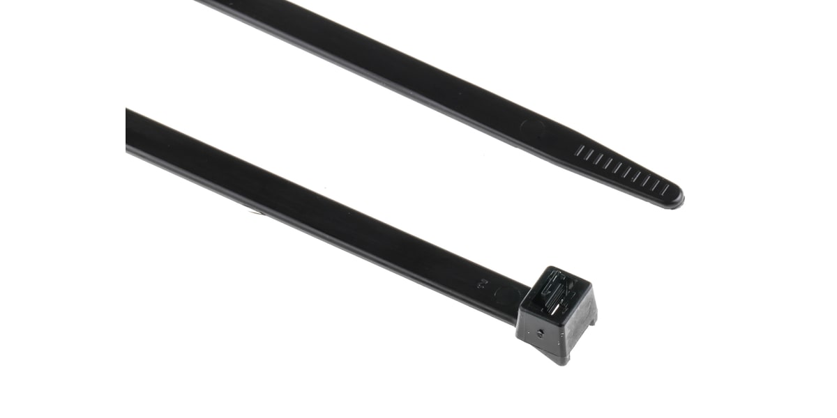 Product image for Black Releasable Cable Tie, 340x7.6mm