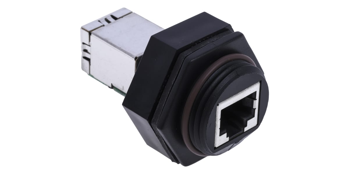 Product image for Connector, Rec, RJ45, bulkhead