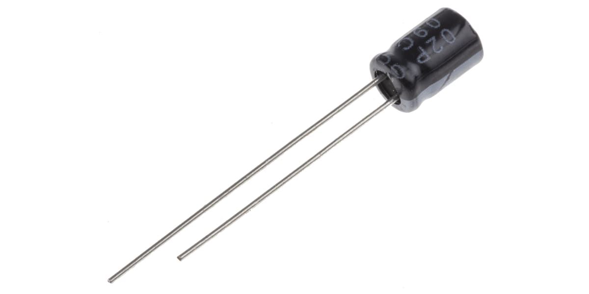 Product image for Radial alum cap, 100uF, 25V