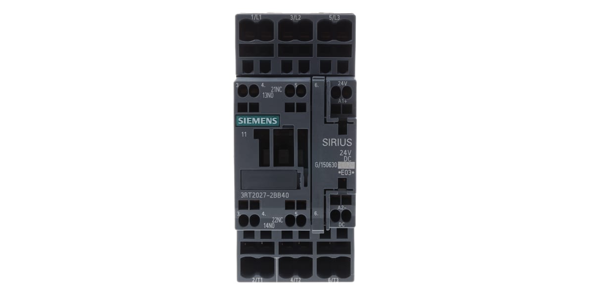 Product image for S0 Contactor 15kW 24Vdc NC aux spring