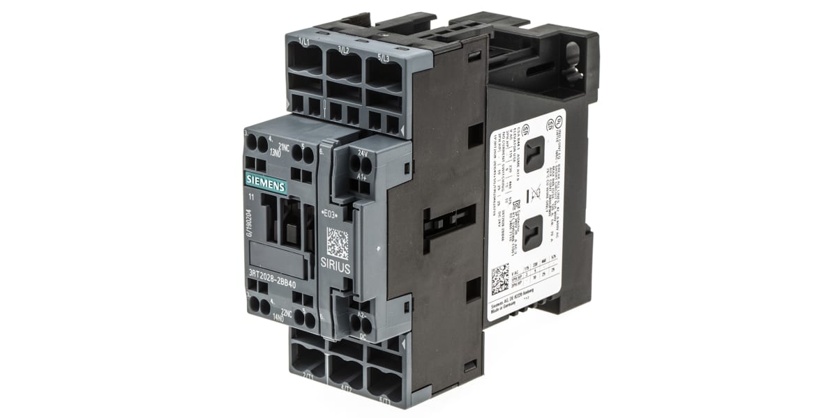 Product image for S0 CONTACTOR 18.5KW 24VDC NC AUX SPRING