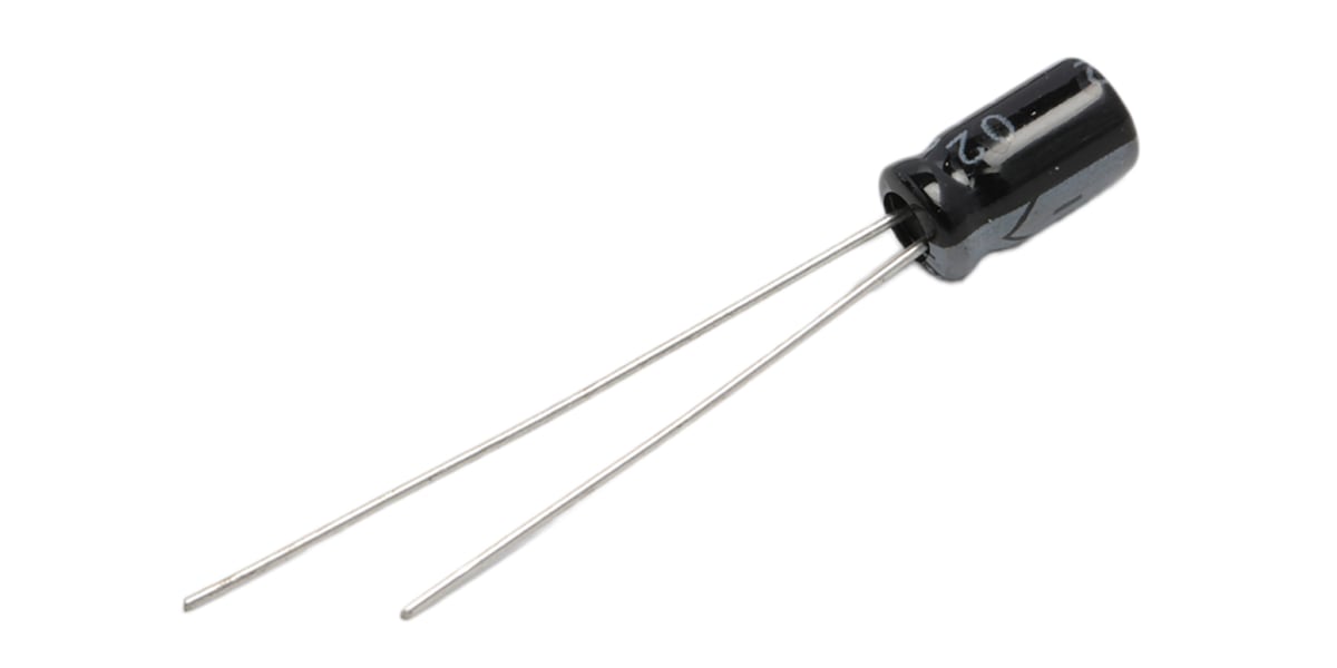 Product image for Radial AL cap, 0.1uF, 50V