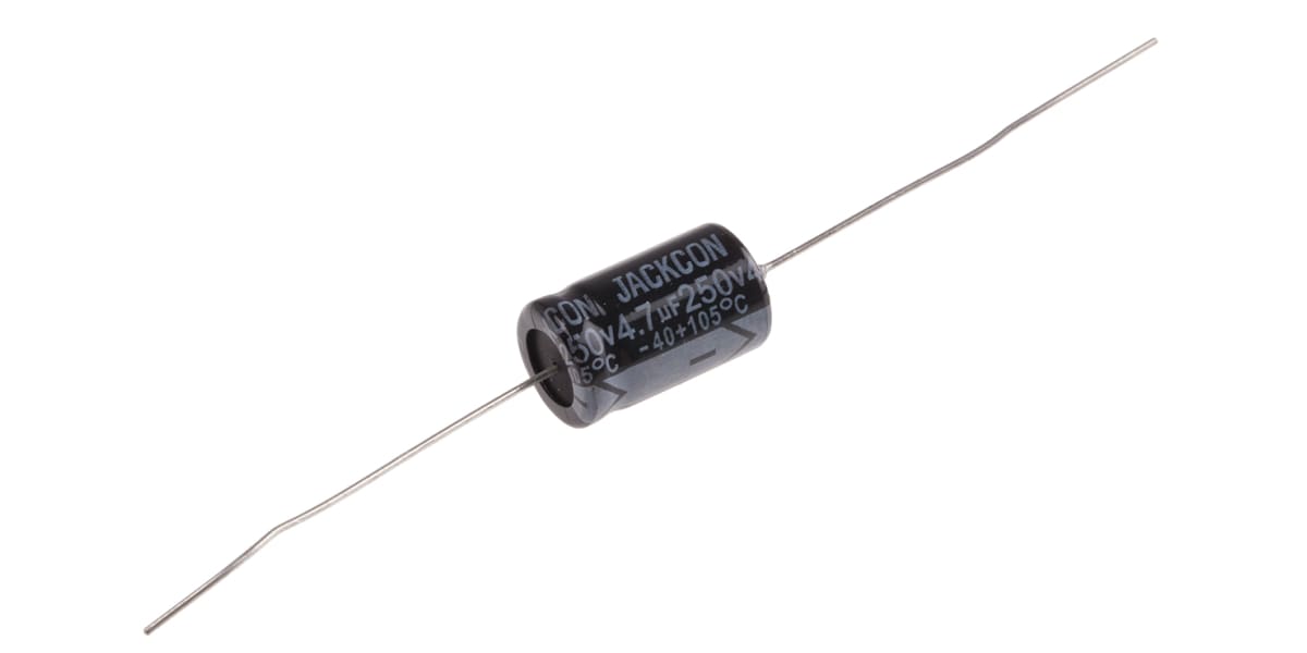 Product image for Axial AL cap, 4.7uF, 250V