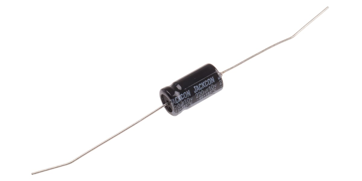 Product image for Axial AL cap, 220uF, 10V