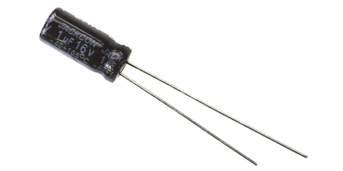 Product image for Radial alum cap, 1uF, 16V, 5x11