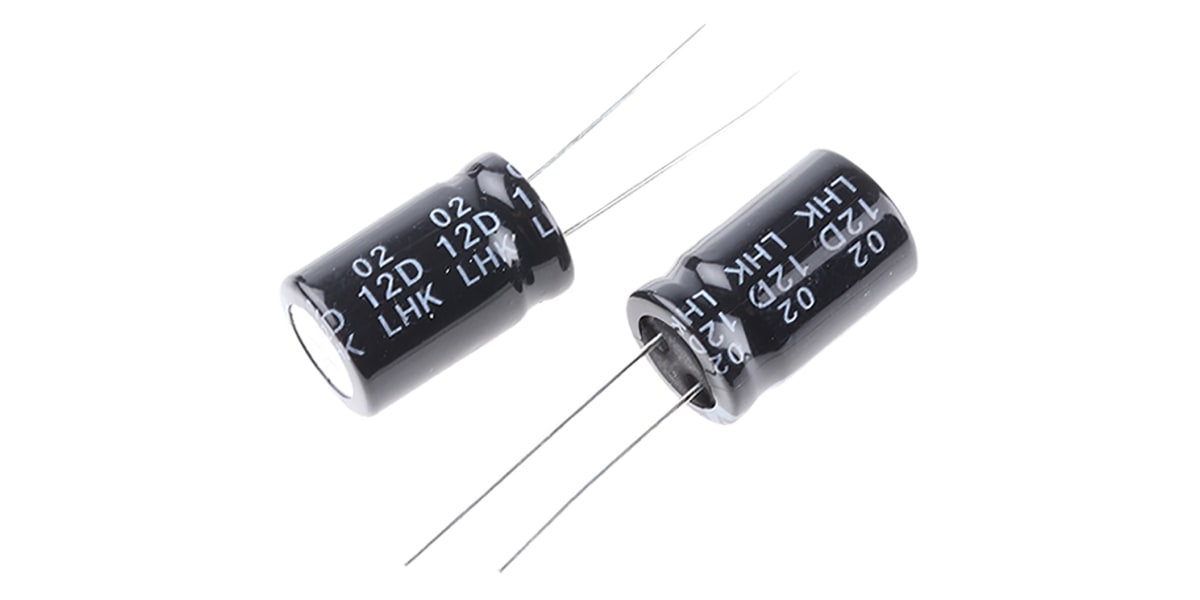 Product image for Radial alum cap, 2,200uF, 25V, 13x21